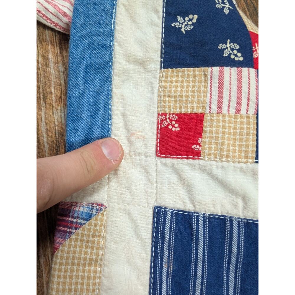 Vintage Susan Bristol Casuals Patchwork Quilt Patriotic Pattern Jacket Size S - Picture 8 of 12